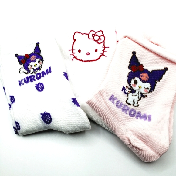 Hello Kitty 3 Pairs Of Socks - Picture 1 of 3